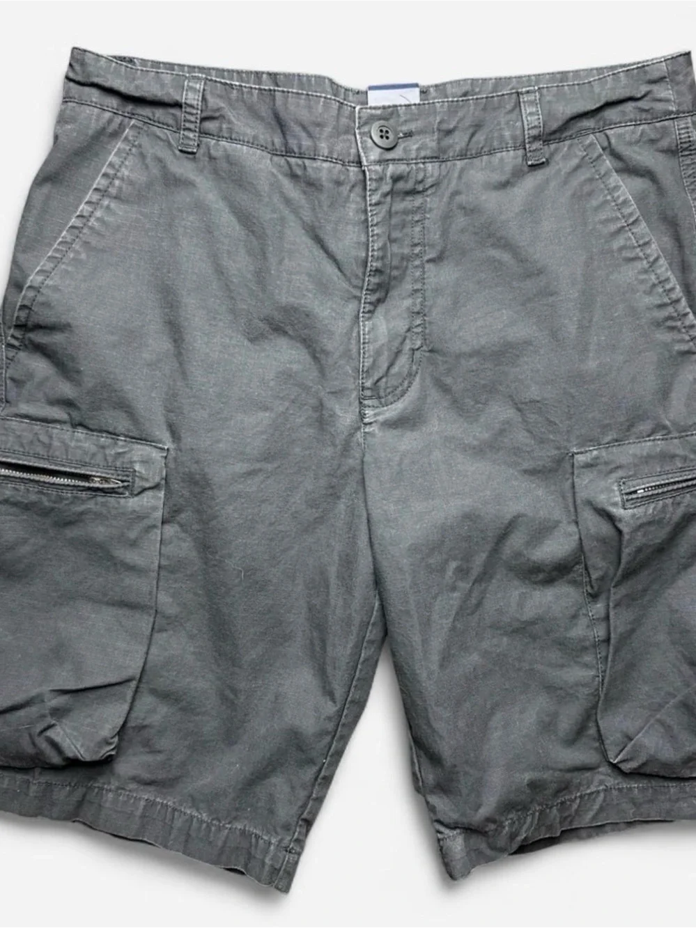 Nike 6th Man Cargo Shorts Mens M Size 32 Gray Woven Rip Stop Pockets 613644-060